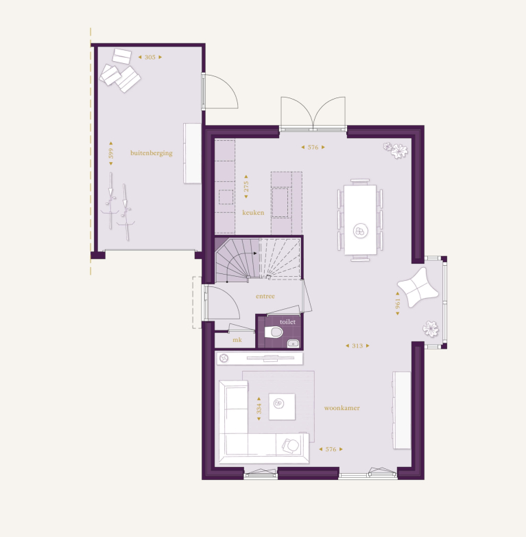 Begane grond - Type J - Vrijstaand-geschakelde woning